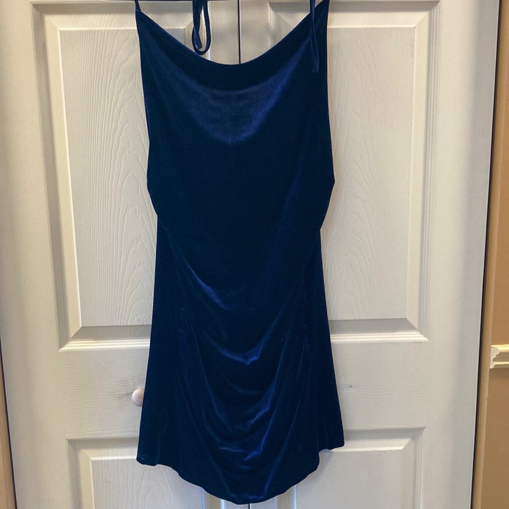 3 for $15 | SHEIN Elegant Blue Velvet Dress